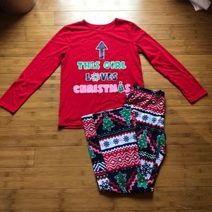 Cute Christmas pajama set